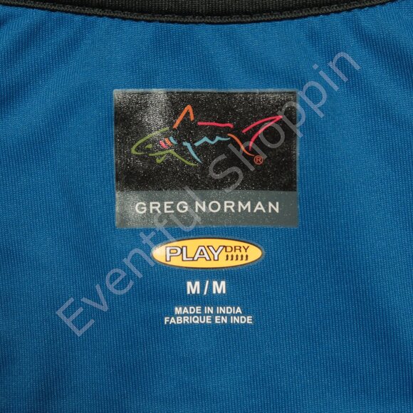 Greg Norman 1/4 Zip Performance Desert Willow Golf Pullover in Blue Size Medium - Picture 5 of 6